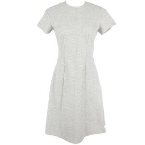 MM LaFleur Coretta Dress - Textured Twill Ponte - Marled Gray - 10